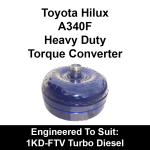 Heavy Duty Torque Converter to suit Toyota A340 behind 1KD-FTV Turbo Diesel (Exchange)