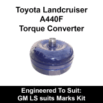 Billet Extended Heavy Duty Torque Converter to suit Toyota A440 4 Speed behind a GM LS V8