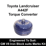 Billet Extended Heavy Duty Torque Converter to suit Toyota A442 4 Speed behind a GM V8 Iron Block