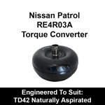 Billet Heavy Duty Torque Converter to suit Nissan RE4 4 Speed behind a TD42 Naturally Aspirated Engine