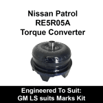 Billet Extended Heavy Duty Torque Converter to suit Nissan RE5 5 Speed behind GM LS V8 (Exchange)