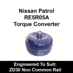 Billet Heavy Duty Torque Converter to suit Nissan RE5 5 Speed behind ZD30 Non Common Rail (Exchange)