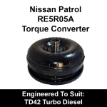 Billet Heavy Duty Torque Converter to suit Nissan RE5 5 Speed behind a TD42 Turbo Diesel Engine