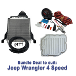 Bundle Deal - Jeep Wrangler 4 Speed: Transmission Cooler, Analogue Temp Gauge, Cast Pan