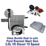 Bundle Deal - Ford Everest Next Gen 3.0L V6 Diesel 10 Speed: Trans Cooler, Cast Pan, Temp Gauge
